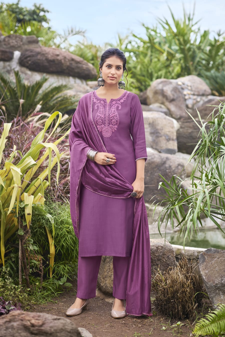 Nargis By Ossm Viscose Designer Kurti With Bottom Dupatta Wholesale Price In Surat
